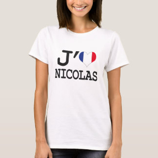 J'aime Nicolas Tシャツ