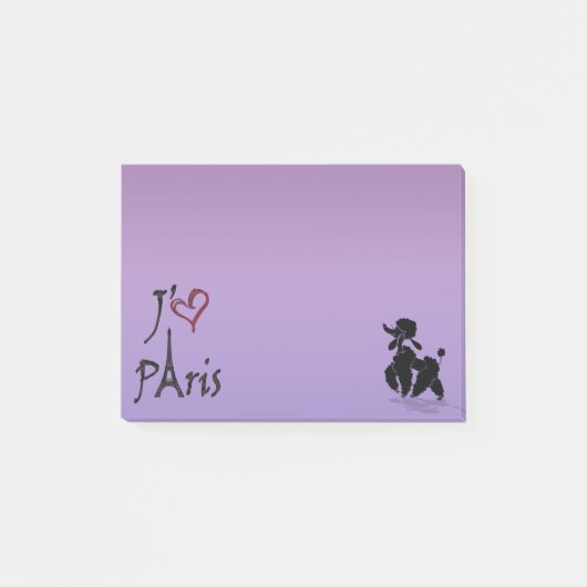 j'aime Parisのプードル付箋 ポストイット (正面)