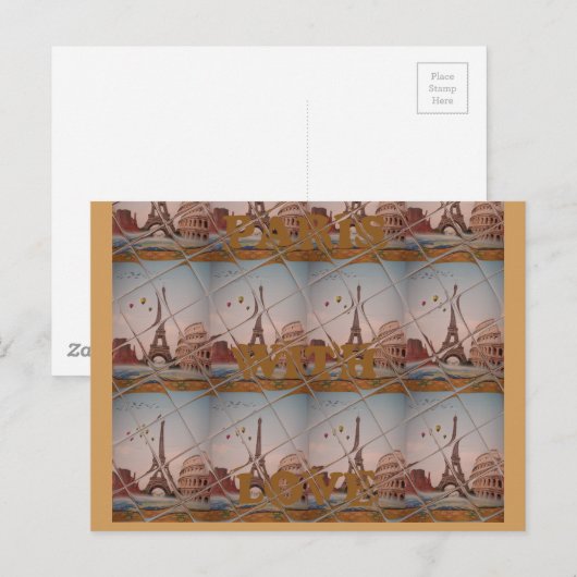 J'aime Paris ( I Love Paris ) ポストカード (正面/裏面)