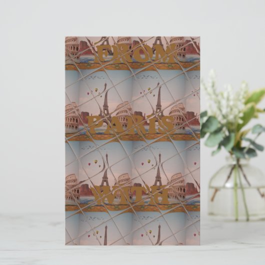 J'aime Paris ( I Love Paris ) 便箋 (スタンド正面)