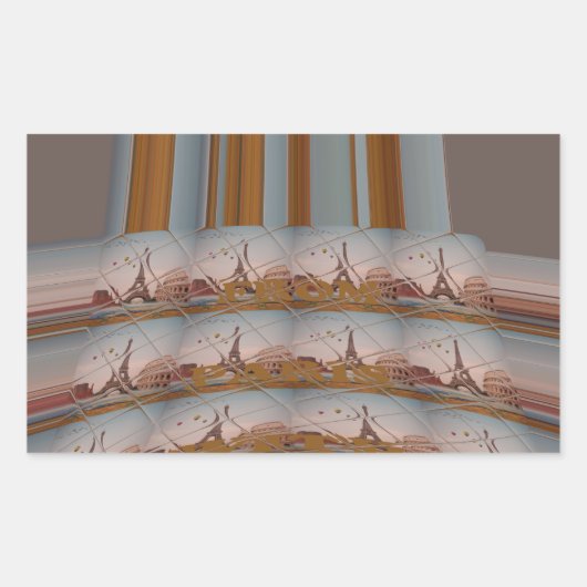 J'aime Paris ( I Love Paris ) 長方形シール (正面)