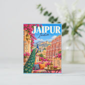 Jaipur India Colorful Travel  ポストカード (スタンド正面)