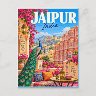 Jaipur India Colorful Travel ポストカード