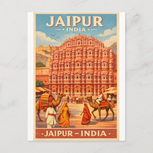 Jaipur, India, in a classic retro ポストカード (正面)