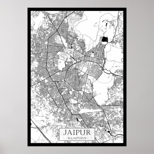 Jaipur Rajasthan Map ポスター (正面)