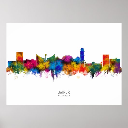 Jaipur Rajasthan Skyline ポスター (正面)