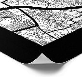 Jakarta Indonesia Map ポスター (角)