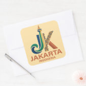 Jakarta Indonesia Southeast Asia スクエアシール (封筒)