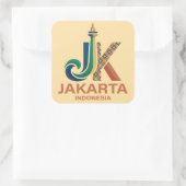 Jakarta Indonesia Southeast Asia スクエアシール (バッグ)