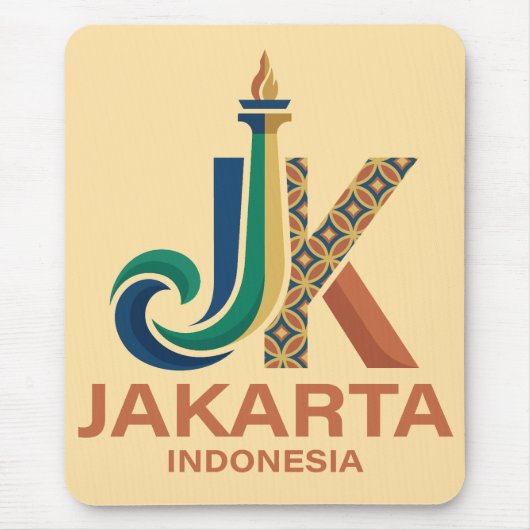 Jakarta Indonesia Southeast Asia マウスパッド (正面)