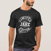JAKE限定版おもしろい名パーソナライズされた前ジョーク Tシャツ (正面)