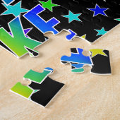 「JAKE」名、おもしろい「ハッピーバースデー」 ジグソーパズル (側面)