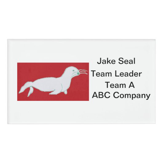 Jake Seal Name Tag 名札 (正面)