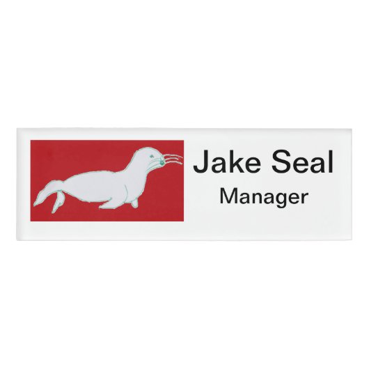 Jake Seal Small Name Tag 名札 (正面)