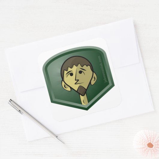 JakeWozniak.com スクエアシール (封筒)