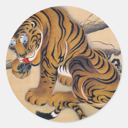 Jakuchu_ 虎図 ラウンドシール (正面)