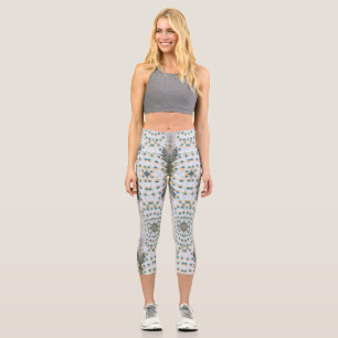 Jakuchu Peacock Feather Capri Leggings – Japanese カプリレギンス