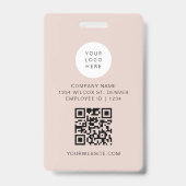 JALAINEモダンミニマル赤面従業員ID バッジ (裏面)