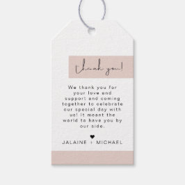 JALAINEモダン赤面カラーブロックサンキュー ギフトタグ