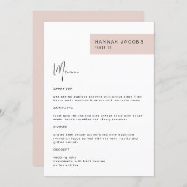 JALAINEモダン赤面ゲスト名ディナーメニュー メニュー