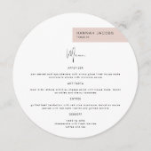 JALAINEモダン赤面ゲスト名ラウンドディナーメニュー メニュー (正面)