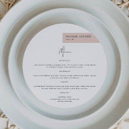 JALAINEモダン赤面ゲスト名ラウンドディナーメニュー メニュー