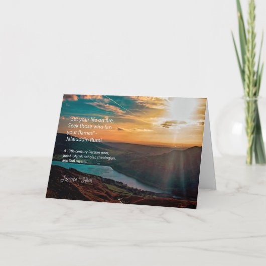 Jalaluddin Rumi -あなたのpassiionを後を追って下さい カード (正面)