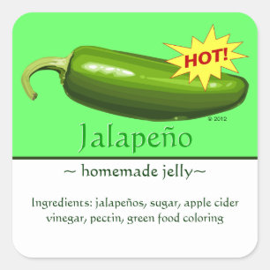 Jalapeñoのカスタマイズ可能な正方形のステッカー スクエアシール