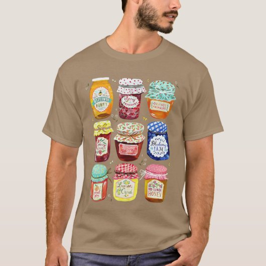 Jam Jars Relaed Funny for Men Women gift Tシャツ (正面)