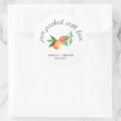 Jam Packed With Love Peach Jam Wedding Favor  ラウンドシール (バッグ)