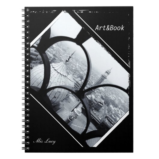 Jama Masjid Mosque, Delhi, Idia in BW （ノートブック） ノートブック (正面)