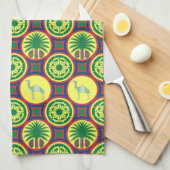 Jamahiri ® Libya | Africa Pattern  キッチンタオル (四つ折り)