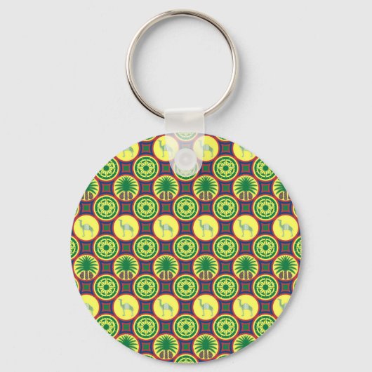 Jamahiri ® Libya | Africa Pattern キーホルダー (正面)