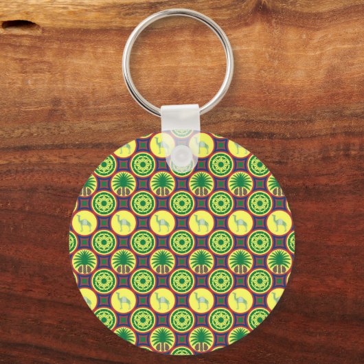 Jamahiri ® Libya | Africa Pattern キーホルダー (裏面)