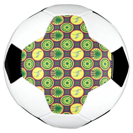 Jamahiri ® Libya | Africa Pattern サッカーボール (回転)