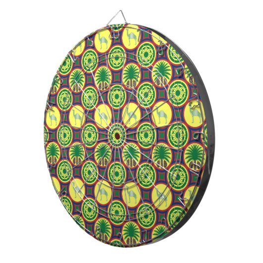 Jamahiri ® Libya | Africa Pattern  ダーツボード (正面右)