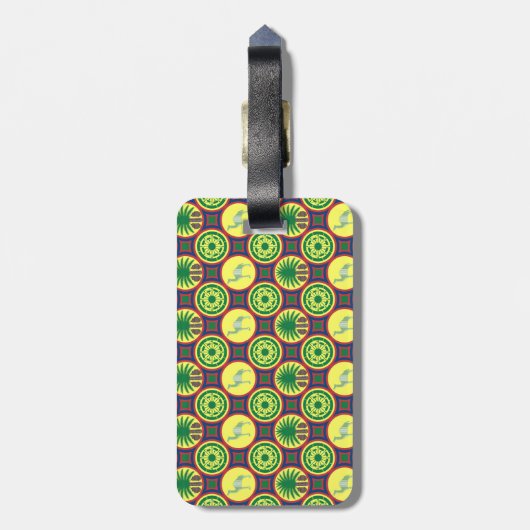 Jamahiri ® Libya | Africa Pattern  ラゲッジタグ (裏面縦)
