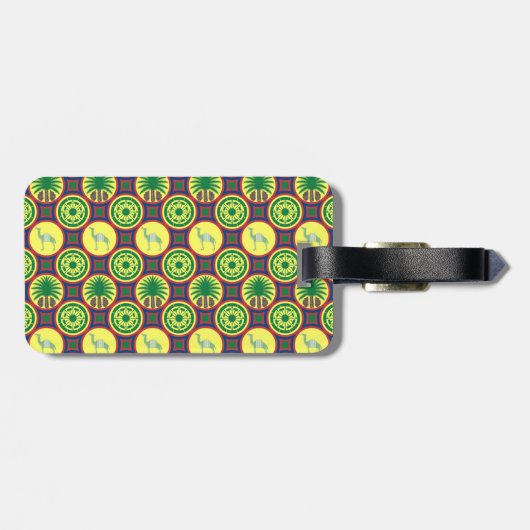Jamahiri ® Libya | Africa Pattern  ラゲッジタグ (裏面横)