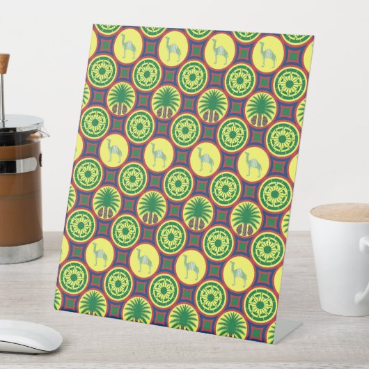 Jamahiri ® Libya | Africa Pattern  台座サイン (インサイチュ)