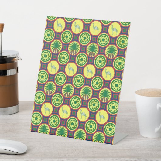 Jamahiri ® Libya | Africa Pattern  台座サイン (インサイチュ)