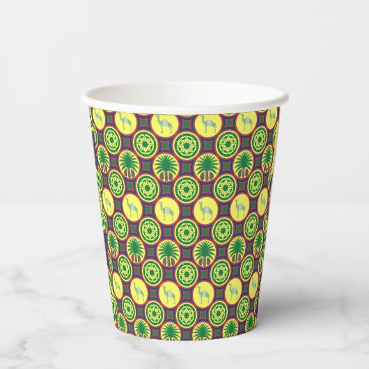 Jamahiri ® Libya | Africa Pattern  紙コップ (裏面)