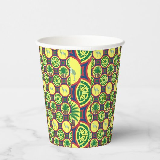 Jamahiri ® Libya | Africa Pattern  紙コップ (右)