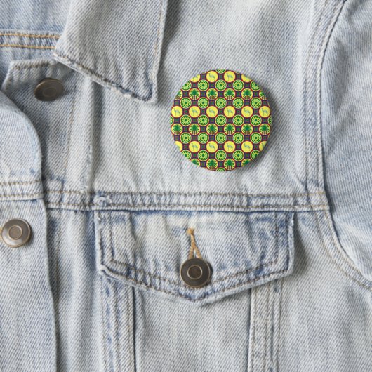 Jamahiri ® Libya | Africa Pattern  缶バッジ (インサイチュ)