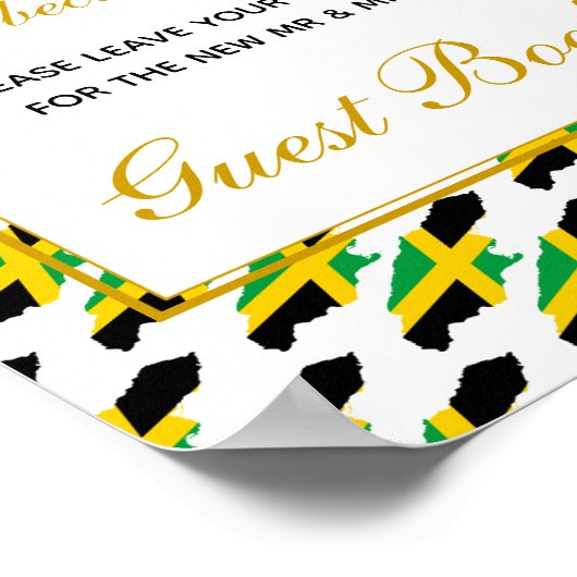 JAMAICAゲストブックのポスターにサイン結婚してください ポスター (角)