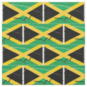 JAMAICA国旗の地図のアウトライン ファブリック (クローズアップ)