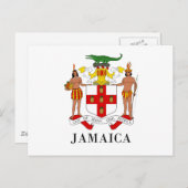 JAMAICA – 紋章/紋章/旗/色/紋章 ポストカード (正面/裏面)