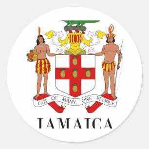 JAMAICA – 紋章/紋章/旗/色/紋章 ラウンドシール
