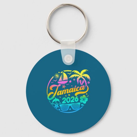 Jamaica 2026 Family Vacation Beach Matching Group キーホルダー (正面)