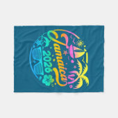 Jamaica 2026 Family Vacation Beach Matching Group  フリースブランケット (正面(横))