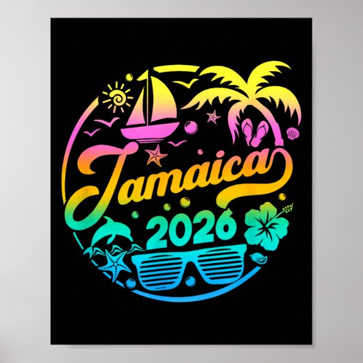 Jamaica 2026 Family Vacation Beach Matching Group  ポスター (正面)